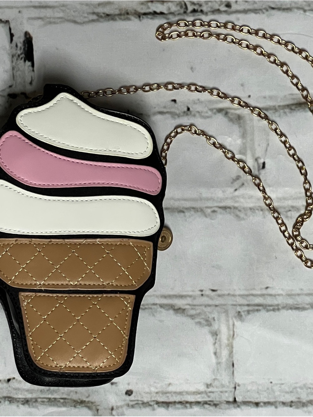 Novelty Ice Cream Cone Crossbody Bag